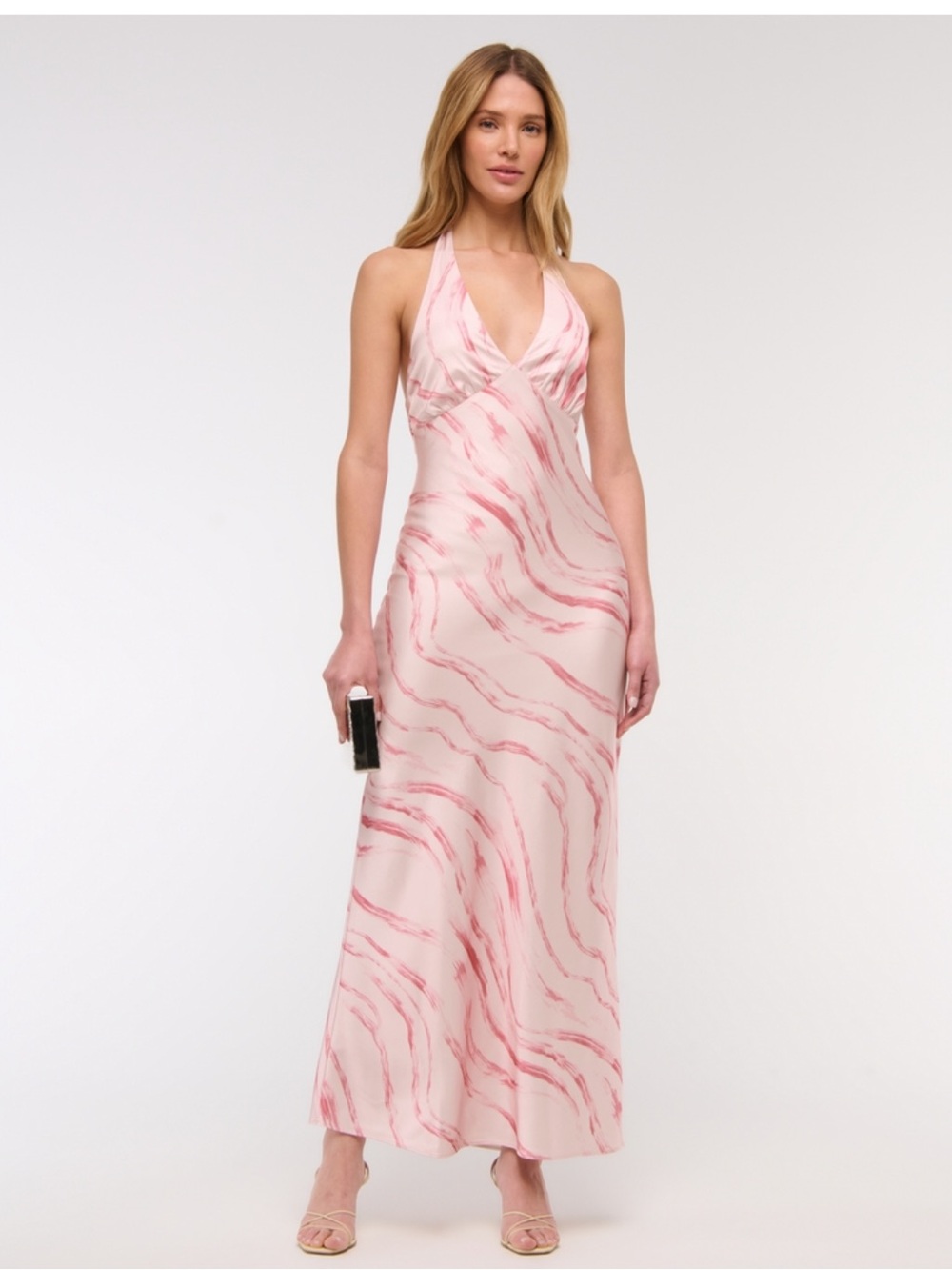 A&F Julia Slip Halter Maxi Dress